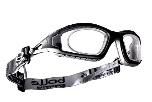 Bollé Schutzbrille Tracker II mit optischen Einsatz für Brillenträger - von jedem Optiker individuell verglasbar Tracpsisostracker schwarz/grau Einheitsgröße