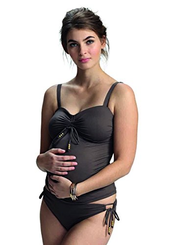 Petit Amour Umstands-Tankini ️ Schwangerschafts-Bikini Cameron Bademode Set Oberteil Unterteil, Burned Umber Cup F bis G, Gr.- XL ️/Herstellergröße-XL ++