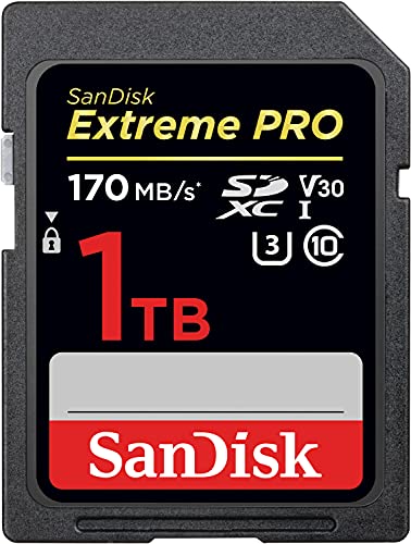 SanDisk Extreme PRO 1TB SDXC Speicherkarte bis zu 170 MB/s, Class 10, U3, V30