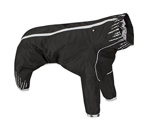 Hurtta Downpour Suit Waterproof and Dirt-Resistant rain Overall Raven (40L)