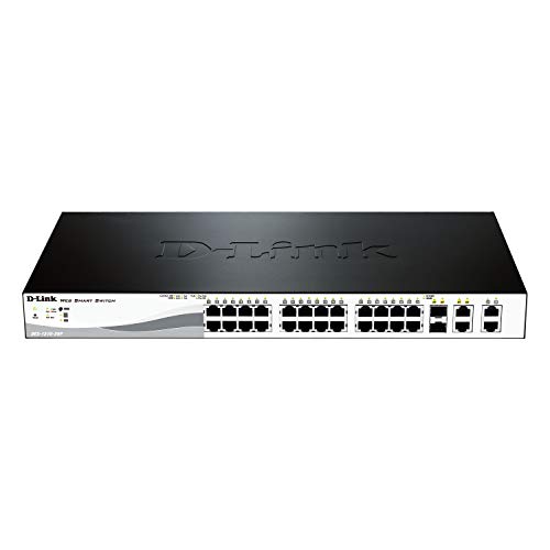 D-Link DES-1210-28 Fast Ethernet Smart Managed Switch (24 x 10/100 BASE-TX-Ports, 2 x 1000 BASE-T-Ports, 2 x Combo-Ports)