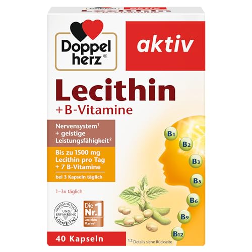 Doppelherz Lecithin und B-Vitamine Kapseln, 3er Pack (3 x 40 Kapseln)