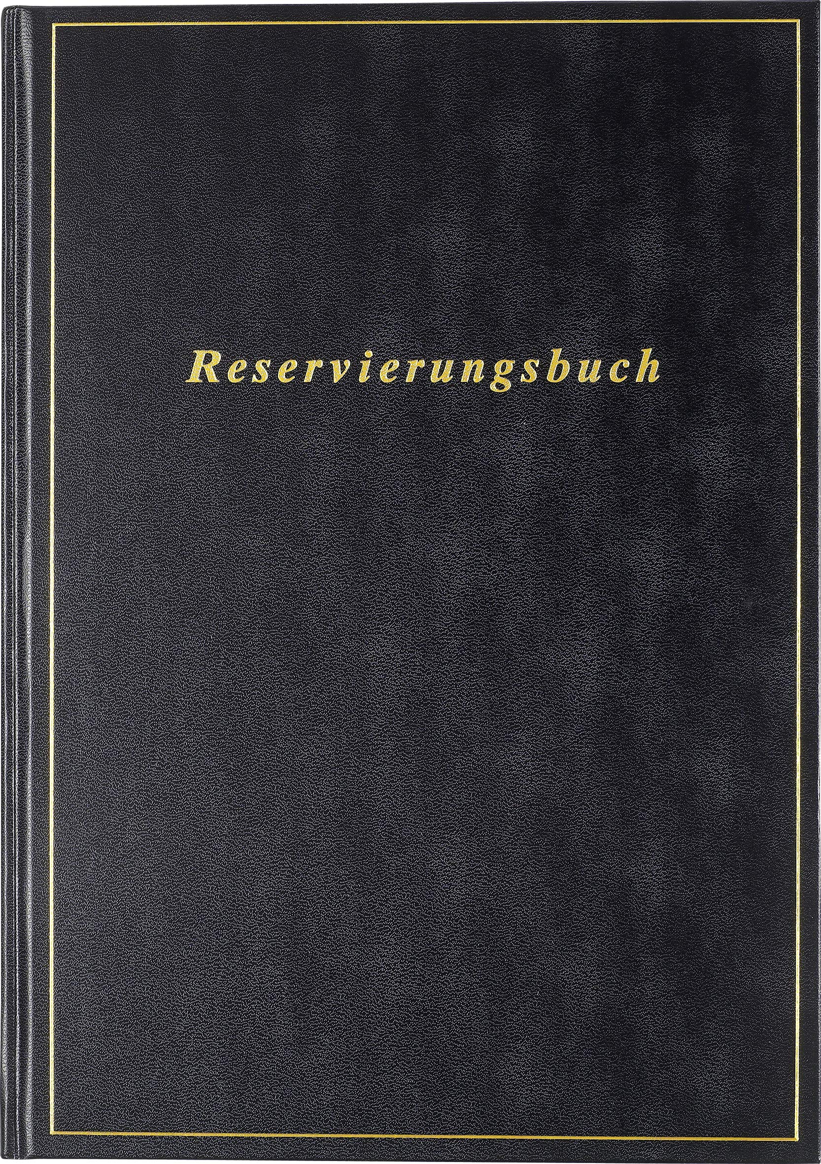 rido/idé 7027403901 Reservierungsbuch, 1 Seite = 1 Tag, 210 x 297 mm, Balacron-Einband schwarz, Kalendarium 2021