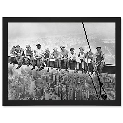 Lunch Atop A Skyscraper New York City 1932 Iconic Photo Artwork Framed A3 Wall Art Print