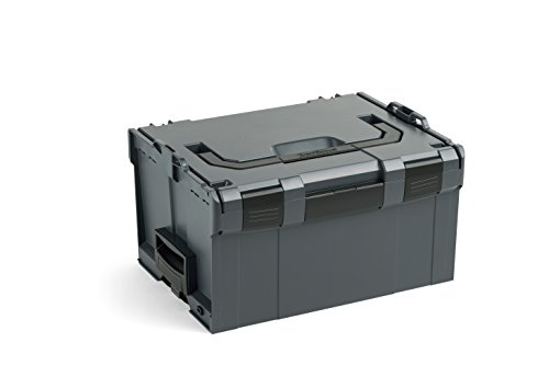 Bosch Sortimo L BOXX 238 | Größe 3 anthrazit | Transportsystem Werkzeug | Werkzeugkoffer leer groß Kunststoff | Ideale Werkzeug Aufbewahrung Box