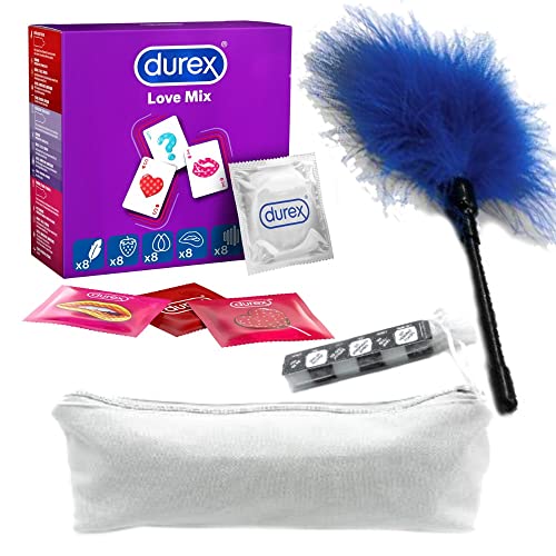 Durex aufregendes Erotik-Set mit Love Mix Kondomen 40 Stück & Accessoirces für Paare