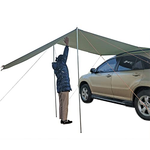 YUJIANHUAA Dachzelt Dachzelt Auto Dachzelt Autodachzelt,Motor Tarp Van Sonnensegel,Wasserdichtes,Reißfestes Auto-Camping-Zelt,für Verschiedene SUV-Modelle (440x200cm(173"x78"))
