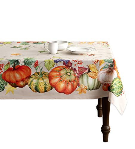 Maison d' Hermine Lumina Tischdecke aus 100 % Baumwolle, für Küche, Esszimmer, Tischdekoration, Partys, Hochzeiten, Herbst/Winter (rechteckig, 140 x 230 cm)