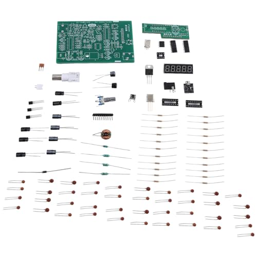 Tyuooker Neuer R10 Kurzwellen-PLL-Empfänger-Bausatz, Grüner PC + Metall, AM-Radio, Amateurfunk