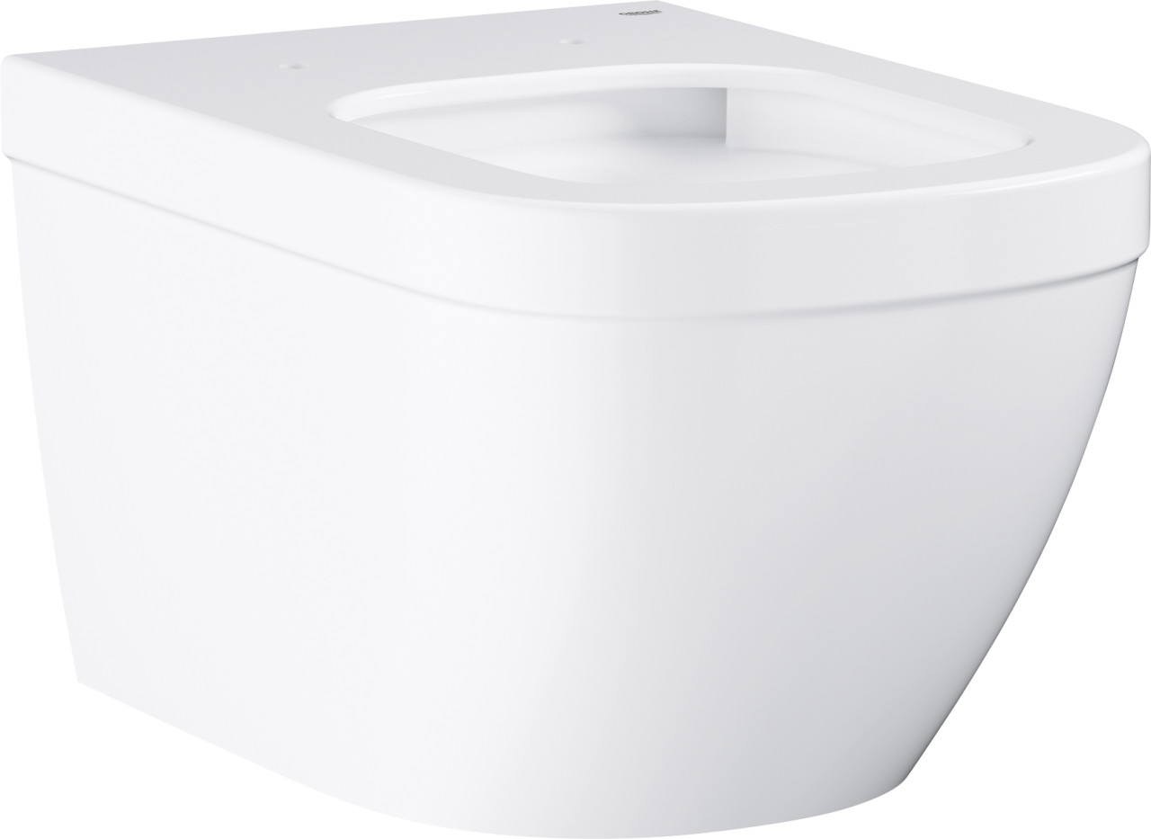 Wand-Tiefspül-WC Euro ohne WC-Sitz weiß, spülrandlos