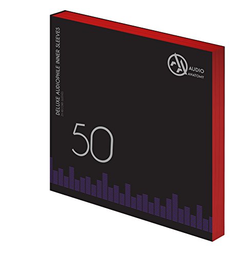 AUDIO ANATOMY 50 Stück Deluxe Schallplatten Innenhüllen Antistatisch Rot 80 gr