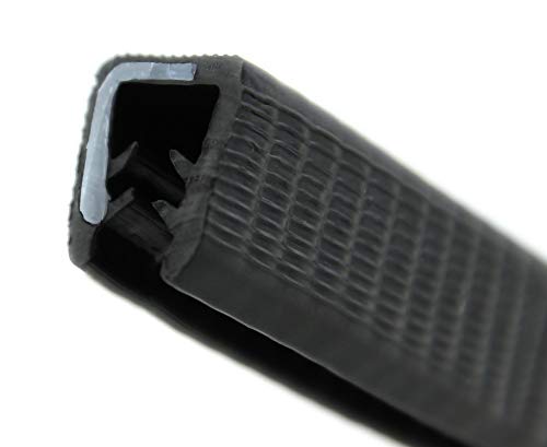 KS5-8S-POM Kantenschutzprofil von SMI-Kantenschutzprofi aus PVC Gummi - Klemmbereich 5-8 mm - NICHT ROSTEND - Klemmprofil mit POM Kunststoffeinlage - Schwarz - selbstklemmend ohne Kleber(5 m)