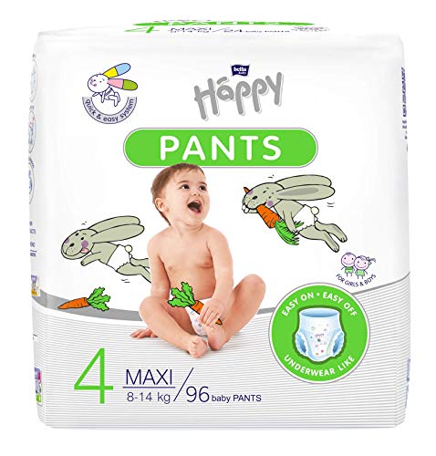 Bella Baby Happy Pants Gr.4 Maxi, 4er Pack (4 X 24 Stück): Höschenwindeln Für Kinder 8-14 Kg, Ideal Beim Töpfchentraining
