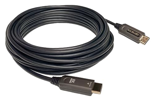 Goldkabel Edition HDMI AOC 8K HDMI-Kabel, eARC, 48 Gbit/s, 5m bis 30m, HDR, HDR+, 4K, UHD, Dolby True HD, Dolby Vision, deep Colour, für HDTV, Beamer, Heimkino, Audio, Video (5.00)