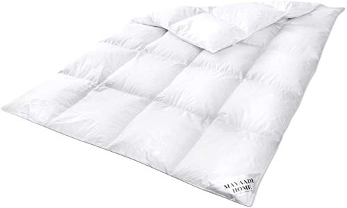 MA97 Daunendecke Decken 240x260cm 70/30 DAUNEN 2700 G 100% Natur Bettdecke Schlafkomfort Bezug 100% Baumwolle Allergiker Hochwertige Steppdecke