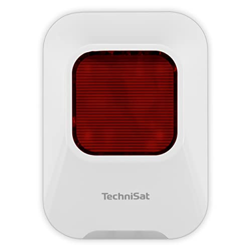 TechniSat TECHNISMART Innensirene - Erweiterung für das TECHNISMART Alarmsystem (Einbruchalarm, 90 dB Lautstärke, rot pulsierendes Licht, kabelloser Batteriebetrieb, einfache Einbindung)