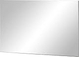 Germania Spiegel 3760-84 GW-SCALEA, rahmenlos mit Trägerplatte in Weiß, 87 x 55 x 3 cm (BxHxT), 3 x 87 x 55 cm