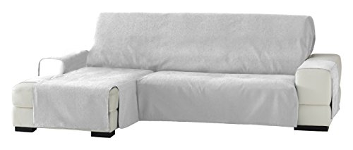 Eysa Zoco Nicht elastisch Sofa überwurf Chaise Longue Links, frontalsicht, Chenille, Ecru, 29 x 9 x 37 cm