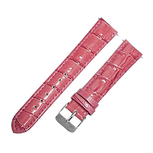 12mm-20mm-echtes Leder-Uhrenarmband Dornschließe aus Edelstahl Armband Bambusmuster Men Strap Ersatz Zubehör Typ 3 Silver Buckle, 16mm