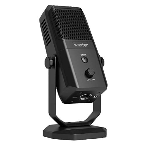 Woxter Mic Studio 100 PRO - Professionelle Mikrofon Kondensation (Niere und omnidirektional), 3,5mm, Technologie Vertigain, YouTube, Skype, Twitch
