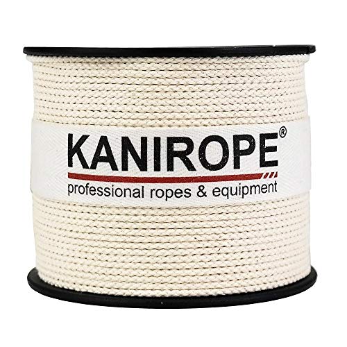 Kanirope® Baumwollseil COBRAID 1mm 500m Farbe Cremig Weiß 8-fach geflochten