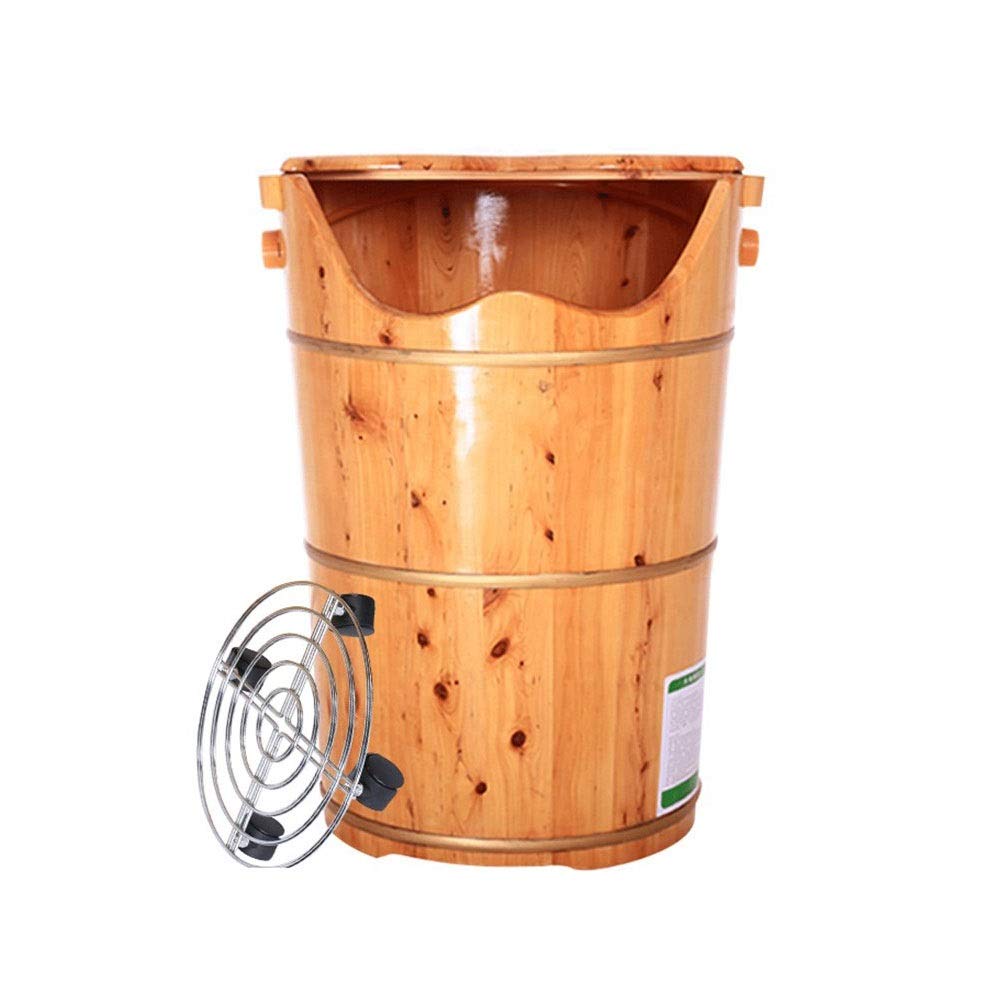 JHDDP3 Foot Bath Fussbadewanne Mit Massage Fußbadewanne Aufgusseimer Saunakübel, Massage Fußbadekübel, Saunakübel aus Massives Holz, Fußwanne Sauna Eimer aus Holz (Size : A)