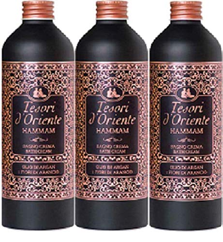 6x Tesori d Oriente Hammam Cremebad Arganöl und Orangenblüten 500 ml