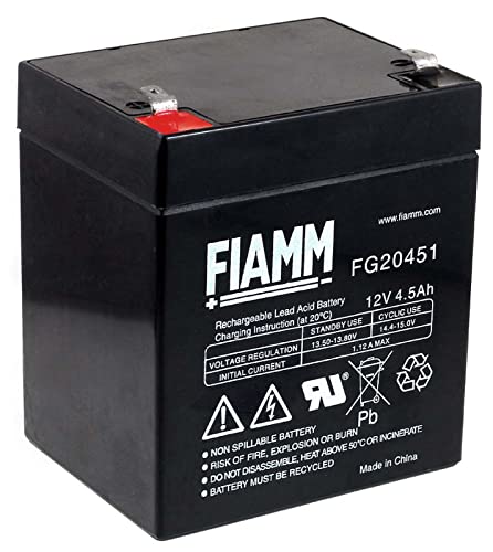 FIAMM Bleiakku FG20451 12V 4,5Ah Vlies Blei Akku USV FG 20451 Gel Batterie AGM Faston 4,8mm