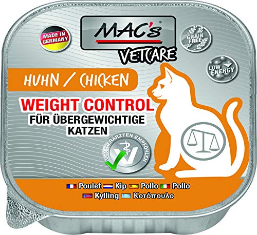 MACs Cat Vetcare Weight Control Huhn 100g für Katzen 16er Pack (16 x 100g)