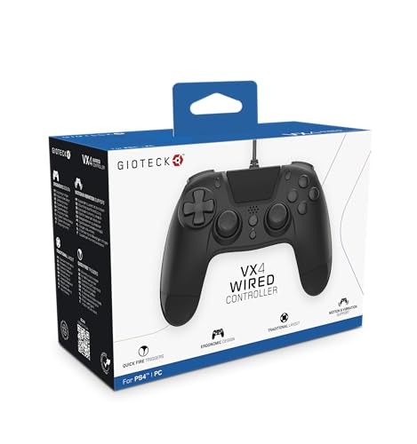 Gioteck VX-4 Wired Controller for PlayStation 4 - Black