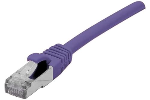 Patchkabel S/FTP (PiIMF), Cat 6A (EIA/TIA), violett, 7,5 m Patchkabel mit besonders schmalem Knickschutz (858521)