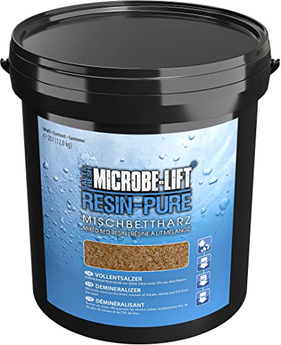 MICROBE-LIFT® - Resin-Pure | Mischbettharz/Vollentsalzer | Entfernt Silikat, Nitrat & TDS aus dem Aquarium Wasser | Schnell & effektiv | Ideal für Resinfilter an Osmoseanlage. | Inhalt: 20 L