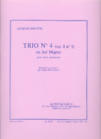 Trio sol majeur no.4 opus.8,1: por 3 clarinettes