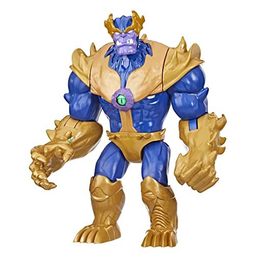 Marvel Avengers Mech Strike Monster Jäger Monster Punch Thanos Spielzeug, 22,5 cm große Deluxe-Figur für Kinder ab 4 Jahren