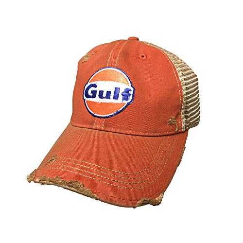 Gulf Distressed Vintage Adjustable Snapback Hat, Orange/Abendrot im Zickzackmuster (Sunset Chevron), Einheitsgröße