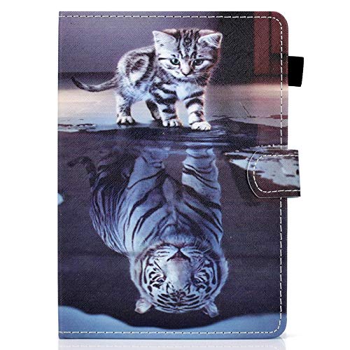 JIan Ying Schutzhülle für Samsung Galaxy Tab A 9.7 SM-T555 SM-T550 Muster Leichte Schutzhülle Katze und Tiger