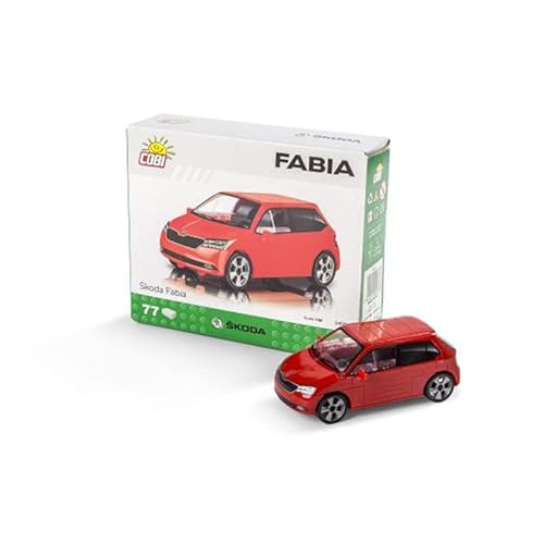 Skoda 6V0087558 Modellauto Fabia Miniatur, Maßstab 1:35, rot