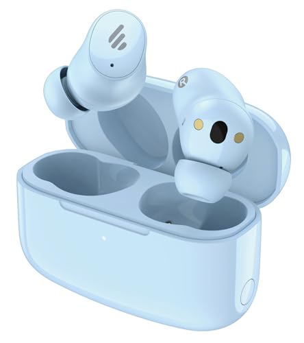 Edifier TWS1 Pro 2 Aktive Geräuschunterdrückung Ohrhörer, 42dB ANC, AI-verbesserte Anrufe mit 4 Mikrofonen, In-Ear Erkennung, Schnellladung, Spielmodus, benutzerdefinierte EQ, Bluetooth 5.3 - Blau
