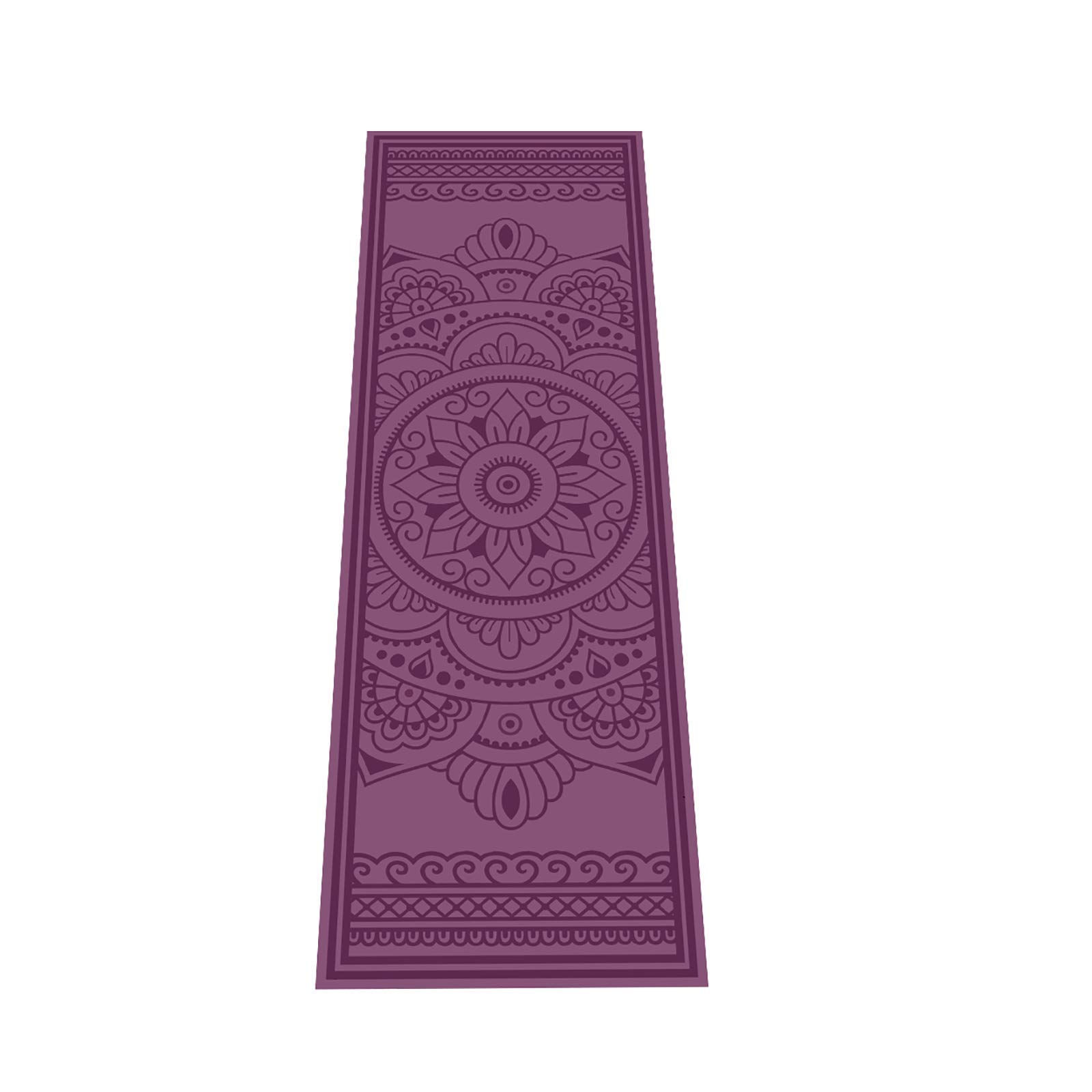 Love Generation – Yoga Matte mit Aufdruck | Magic Carpet Design | Aubergine Violett | 183 x 61 cm| 4 mm dick| PVC |Matte für Yoga, Fitness, Workout, Gymnastik, 2785, lila, Standard