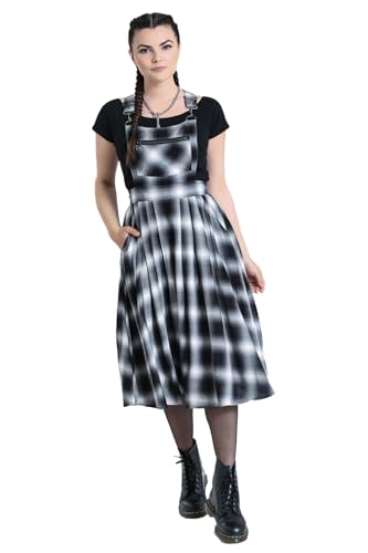 Hell Bunny Pinafore Kleid Darlene Retro Schürzenkleid Vintage Dress Tartan, Größe:XL