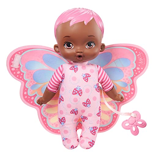 My Garden Baby HBH40 - Mein Schmuse Schmetterlings-Baby (23 cm), weicher Körper mit Plüschflügeln, rosa, Babyspielzeug ab 18 Monaten