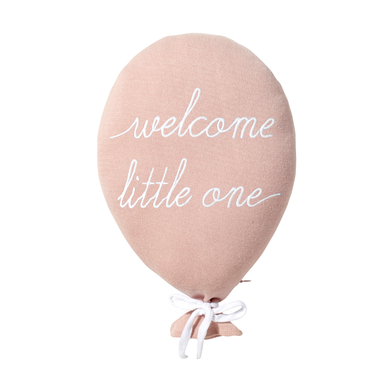 Baby Dekokissen Ballon Rosa "Welcome Little One"