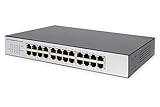 DIGITUS Netzwerk-Switch 24-Port - Fast Ethernet RJ45 Buchsen - opt. 19-Zoll Rack-Montage - 100 MBit/s - Desktop-Version