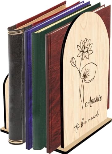 MIGEDY Personalisierter dreieckiger Buchständer aus Holz, Buchhalterständer for Seitenauflage, tragbares, stabiles, leichtes Bücherregal for Lehrbücher (Color : Style 5)