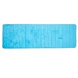 Ainstsk Badematte aus Memory-Schaumstoff, 50 x 160 cm, Mikrofaser, rutschfest, saugfähig, schnell trocknend, Badteppich, wasserabsorbierend, hellblau