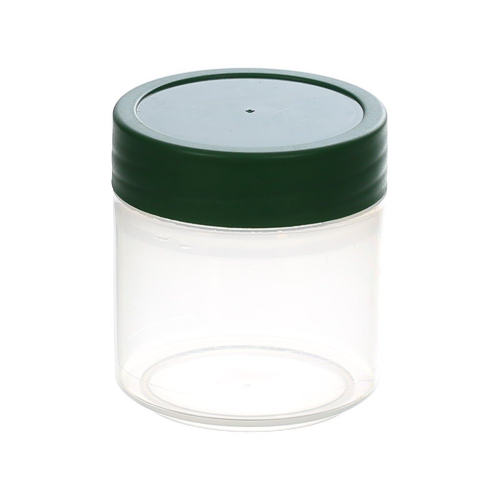 35ml Probendosen Schraubdeckeldosen Schraubdosen Cremedosen, Farbe:DoDe transparent/grün, Anzahl:100 Stück