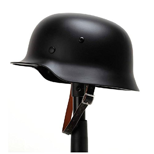 DETECH WW2 German M35 Steel Helmet WW II Schutzhelm Hochfester Stahl Tactical German Army Military Combat Helm mit Lederfutter