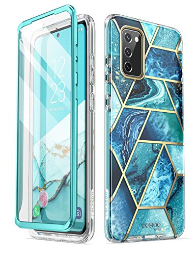 i-Blason Glitzer Hülle für Samsung Galaxy S20 FE (6.5") Handyhülle Bumper Case 360 Grad Schutzhülle Glänzend Cover [Cosmo] mit Integriertem Displayschutz 2020 Ausgabe (Ocean)
