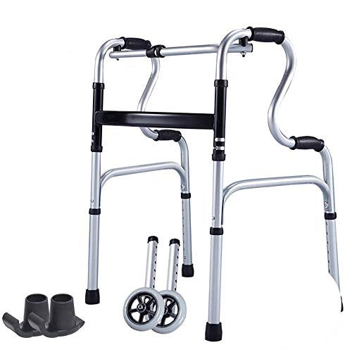 Rollator-Gehhilfen Leichter zusammenklappbarer Rollator mit höhenverstellbaren Rädern und abnehmbaren Beinen Mobilitätshilfen auf Rädern (1) (2)