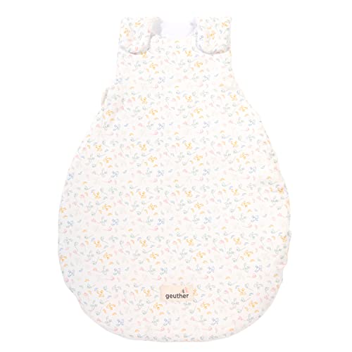 Geuther 4123 Babyschlafsack 50-56 Ganzjahresschlafsack aus 100% Bio-Baumwolle weicher Kinderschlafsack größenverstellbare & Pflegeleichte Baby Erstausstattung |Soft Swirl